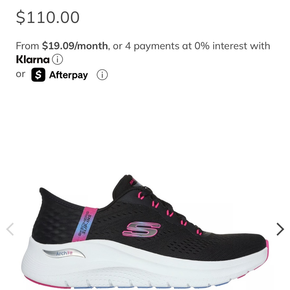Skechers Women's Black and Pink Athletic Sneakers
